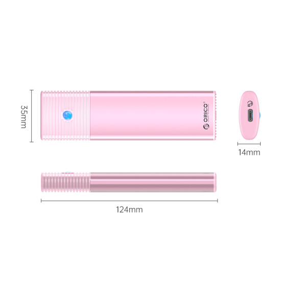 Външна кутия за диск Orico Storage - Case - M.2 NVMe M/B key 10 Gbps Pink - PWM2-G2
