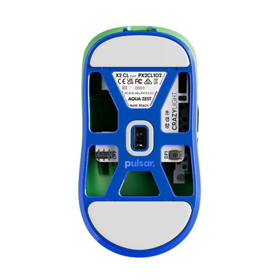 Безжична мишка Pulsar Wireless Gaming Mouse X2 CrazyLight Aqua Zest 8K