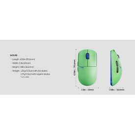 Безжична мишка Pulsar Wireless Gaming Mouse X2 CrazyLight Aqua Zest 8K
