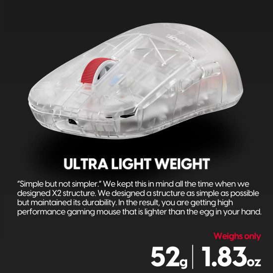 Безжична мишка Pulsar Wireless Gaming Mouse X2H Mini Superclear [LTD 3000] - 1K