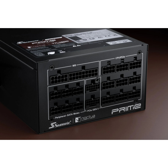 Захранване Seasonic PSU ATX 3.1 1600W Titanium PCIe Gen 5 - PRIME NOCTUA EDITION TX-1600 - SSR-1600TR2-NE