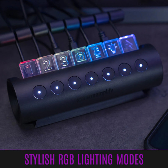 Стрийминг хъб Streamplify Streaming HUB CTRL 7 RGB - 7 x USB-A - SPUH-HC71217.11