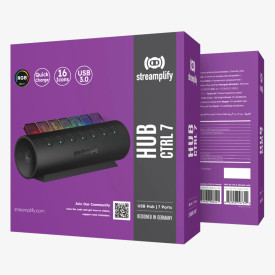 Стрийминг хъб Streamplify Streaming HUB CTRL 7 RGB - 7 x USB-A - SPUH-HC71217.11