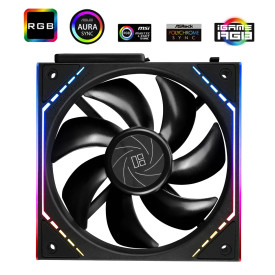Комплект вентилатори Thermalright TL-M12Q, 120 mm, 2000 RPM - Infinity Mirror, Daisy-Chain, A-RGB, Black