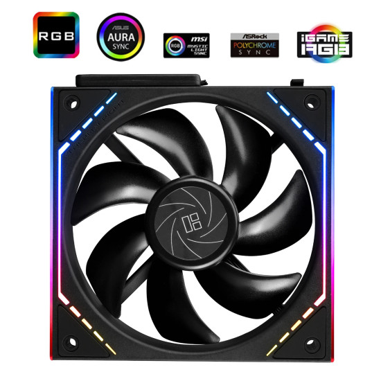 Комплект вентилатори Thermalright TL-M12Q, 120 mm, 2000 RPM - Infinity Mirror, Daisy-Chain, A-RGB, Black