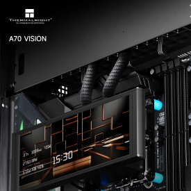 Кутия за компютър Thermalright Case ATX - TR-A70 Vision Black - 9.16 inch LCD Display, USB-C