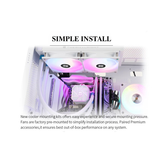 Водно охлаждане Thermalright Aqua Elite 240 White A-RGB V3 - LGA1851/LGA1700/AM5