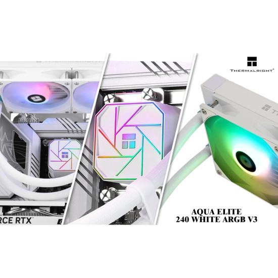 Водно охлаждане Thermalright Aqua Elite 240 White A-RGB V3 - LGA1851/LGA1700/AM5