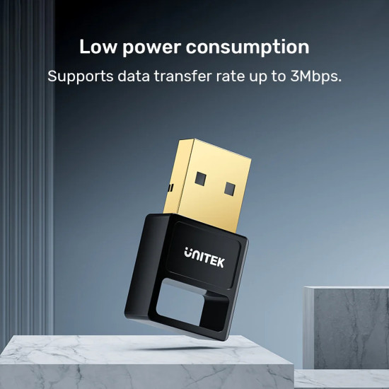 Блутут адаптер Unitek Bluetooth 5.3 USB adapter, black - B105B