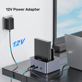 Докинг станция Unitek Storage - HDD Dock - 2 BAY - Y-3026GY01-EU