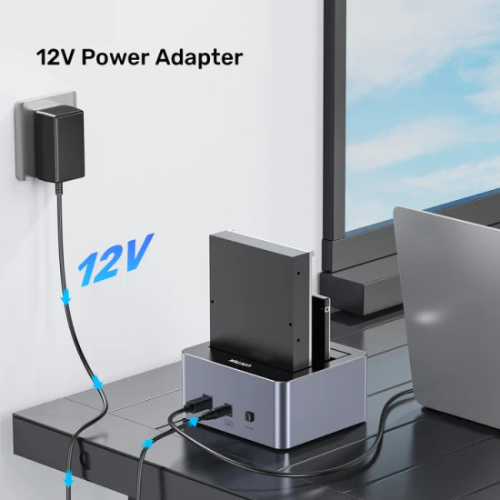 Докинг станция Unitek Storage - HDD Dock - 2 BAY - Y-3026GY01-EU