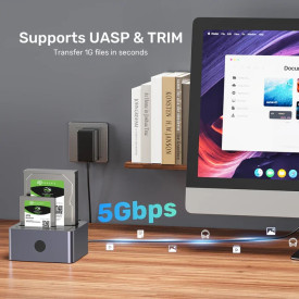 Докинг станция Unitek Storage - HDD Dock - 2 BAY - Y-3026GY01-EU