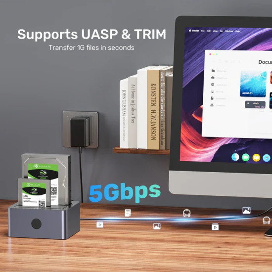 Докинг станция Unitek Storage - HDD Dock - 2 BAY - Y-3026GY01-EU