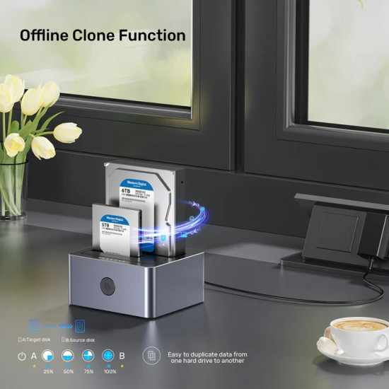 Докинг станция Unitek Storage - HDD Dock - 2 BAY - Y-3026GY01-EU