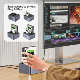 Докинг станция Unitek Storage - HDD Dock - 2 BAY - Y-3026GY01-EU