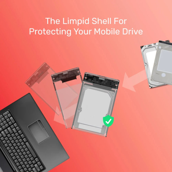 Външна кутия за диск Unitek Storage Case, DiskGuard Limpid R, 2.5 инча, USB 3.0, S1103A