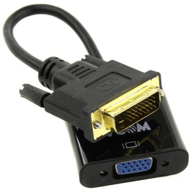Активен преходник VCom DVI-D 24+1 M -> VGA F Active - CG491-0.15m