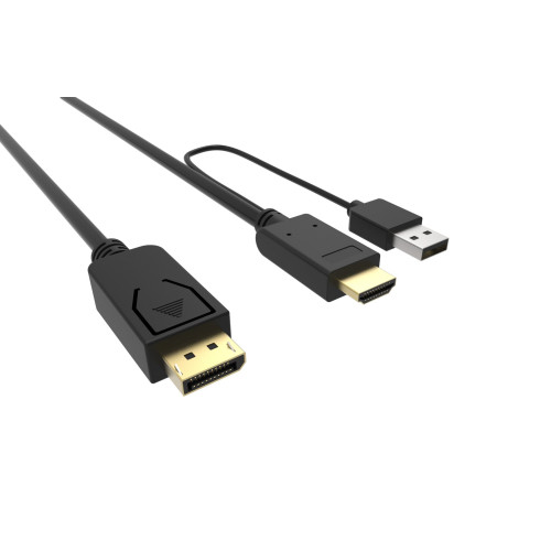 Кабел VCom HDMI M / Display Port M - 4K 2160p - CG599C-1.8m