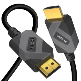 HDMI кабел VCom HDMI v2.1 M / M 2.0m - 8K Dolby Vision HDR, Black/Grey - CG805-2.0m