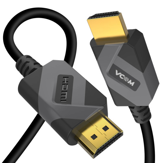 HDMI кабел VCom HDMI v2.1 M / M 2.0m - 8K Dolby Vision HDR, Black/Grey - CG805-2.0m