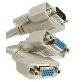 Сплитер VCom VGA splitter HD15 M - 2xHD15 F - CG021-0.2m