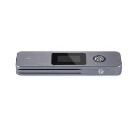 Външна кутия за диск VCom Storage - Case - M.2 NVMe/SATA M/B key - USB-C/A Gen.2 10Gbps, Fingerprint Encryption - CU855SN-F