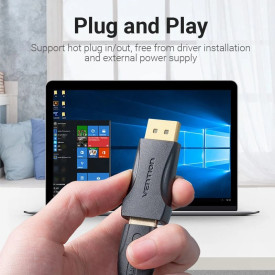 Адаптер Vention DisplayPort DP M / HDMI F Gold plated - HBOB0
