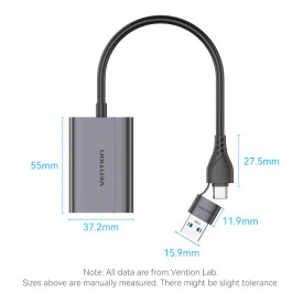 Адаптер Vention USB-C/A to HDMI F - ACYHB