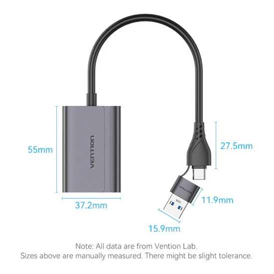 Адаптер Vention USB-C/A to HDMI F - ACYHB