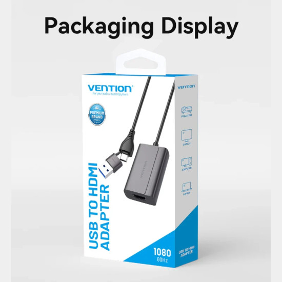 Адаптер Vention USB-C/A to HDMI F - ACYHB