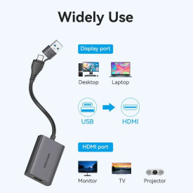 Адаптер Vention USB-C/A to HDMI F - ACYHB