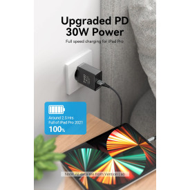 Зарядно Vention Fast Charger Wall - QC4.0, PD3.0 Type-C, 30W White - FAIW0
