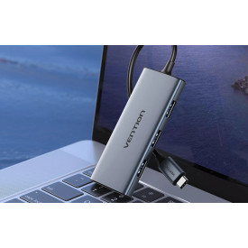 Докинг станция Vention Docking Station Type-C - TOOHB - HDMI x 1, USB3.0 x 3, SD/TF