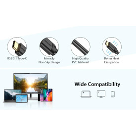 HDMI кабел Vention Cable Type-C to HDMI - 1.5m 4K Black - CGUBG