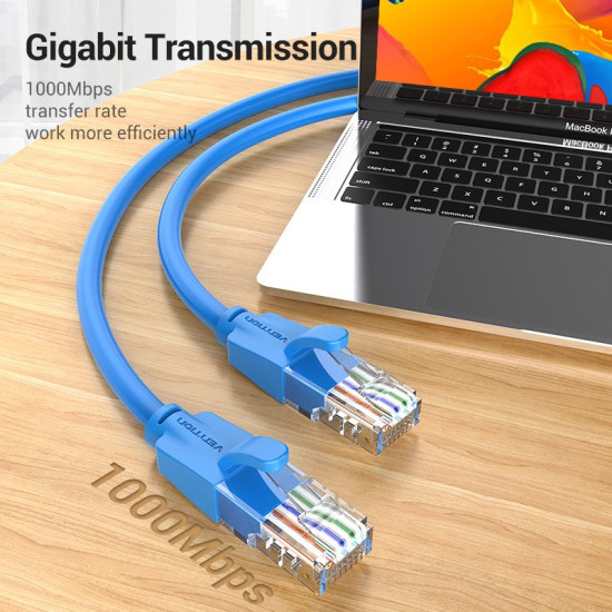 Мрежови кабел Vention LAN UTP Cat.6 Patch Cable - 1M Blue - IBELF