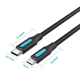 USB кабел Vention USB 2.0 C M / Micro-B USB M - COVBD