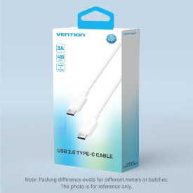 USB кабел Vention USB 2.0 C M / USB-C M 1.0m White - TRCWF
