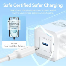 USB кабел Vention USB 2.0 C M / USB-C M 1.0m White - TRCWF