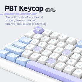 Безжична клавиатура VGN Wireless Gaming Mechanical Keyboard - V98 PRO V2 Black Currant - Kailh Vaporwave Switches, RGB