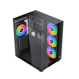 Кутия за компютър Xigmatek Case ATX - Aqua Compact - 4 ARGB Fans