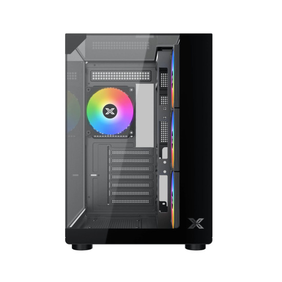 Кутия за компютър Xigmatek Case ATX - Aqua Compact - 4 ARGB Fans