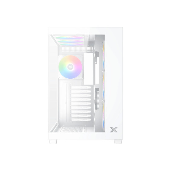 Кутия за компютър Xigmatek AQUA V AIR ARCTIC - 7 ARGB Fans, White