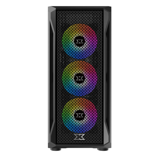 Кутия за компютър Xigmatek Gaming X - 4 RGB Fans, Black