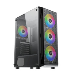 Кутия за компютър Xigmatek Gaming X - 4 RGB Fans, Black