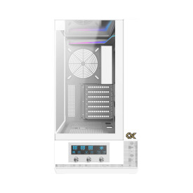 Кутия за компютър Xigmatek Case EATX - Vision Arctic - 7 ARGB Fans, LCD Display Panel, Smart Fan Control