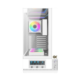 Кутия за компютър Xigmatek Case EATX - Vision Arctic - 7 ARGB Fans, LCD Display Panel, Smart Fan Control