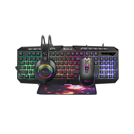 Комплект клавиатура и мишка Xtrike ME Gaming COMBO CMX-410 - Keyboard, Mouse, Headset, Mousepad - XTRM-CMX-410