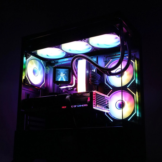 Кутия за компютър Zalman Case ATX - Chronix BLACK V2 - 3 x 120 mm A-RGB, USB-C, Tempered Glass