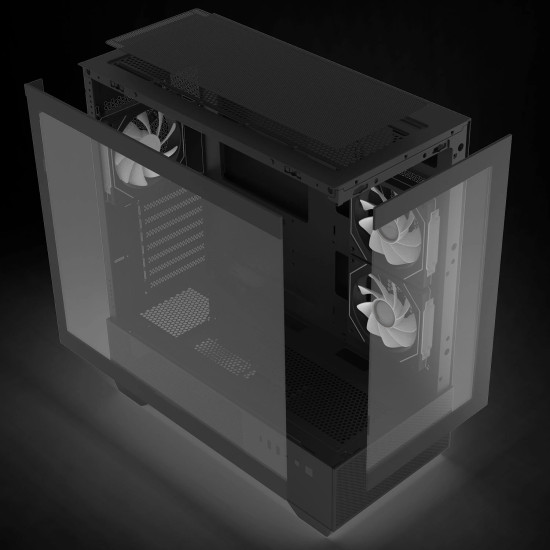 Кутия за компютър Zalman Case ATX - Chronix BLACK V2 - 3 x 120 mm A-RGB, USB-C, Tempered Glass