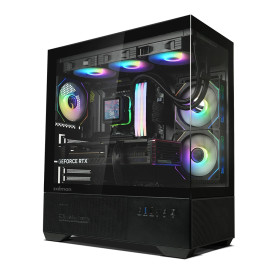 Кутия за компютър Zalman Case ATX - Chronix BLACK V2 - 3 x 120 mm A-RGB, USB-C, Tempered Glass